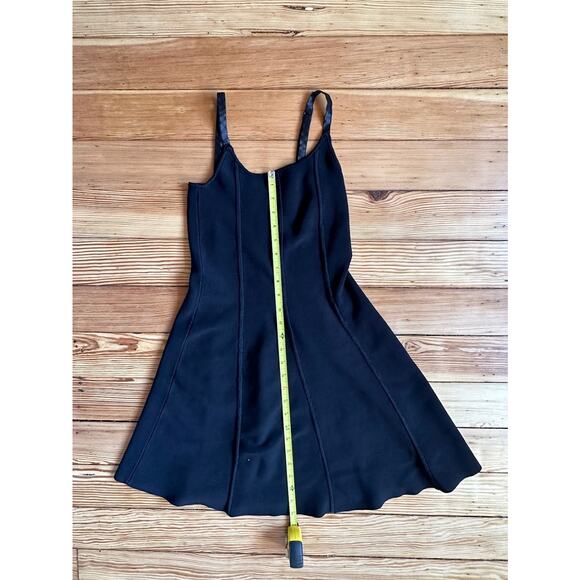 Sexy Little Black Dress Onyx Body Contour Boujee Adjustable Strap Mini Old Money - Picture 4 of 6